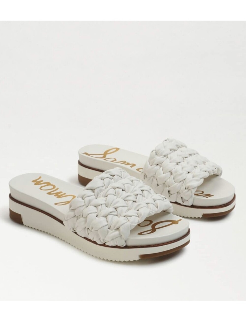 Sam Edelman Ainslie Cream Braided Slide Sandals 7.5